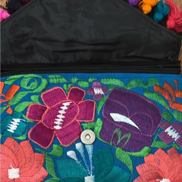 Mexican Handmade Embroidered Floral Bag Purse Crossbody Boho NWOT - Picture 7 of 10